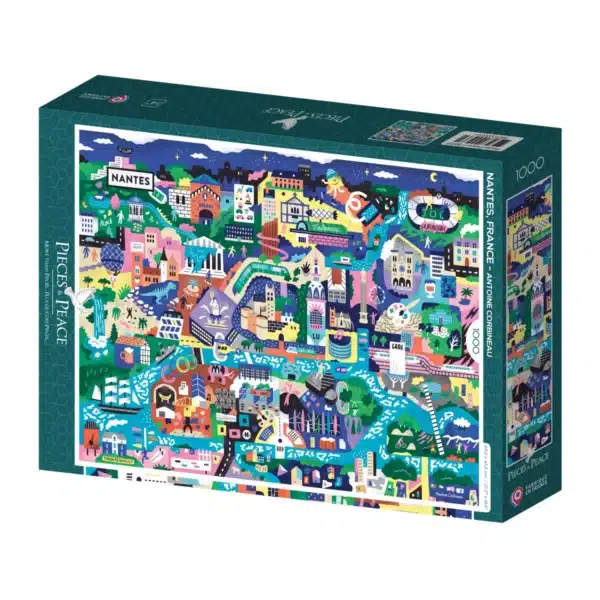 puzzle nantes, france de pieces & peace de 1000 pièces, puzzle made in France