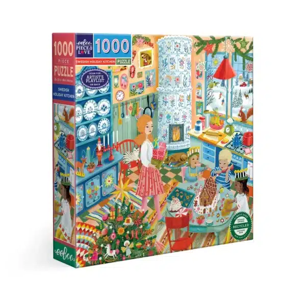 puzzle swedish holiday kitchen ,puzzle de eeboo de 1000 pièces, puzzle de Noël illustré