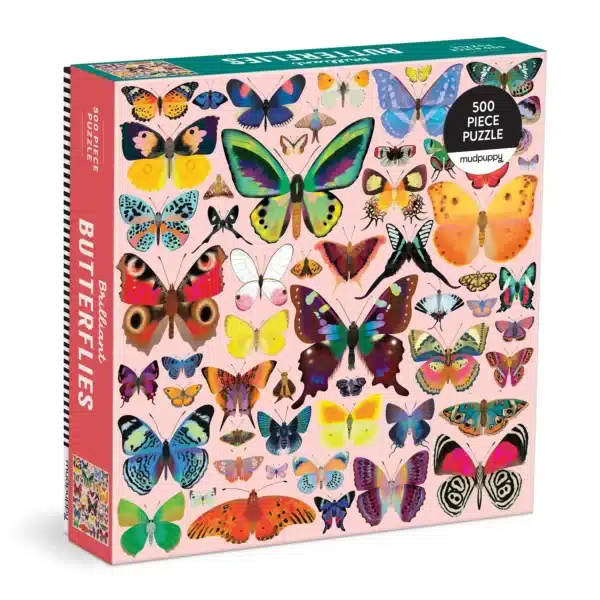 Puzzle Brilliant Butterflies - Mudpuppy - 500 pièces