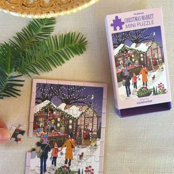 mini puzzle christmas market vissevasse 42 pièces