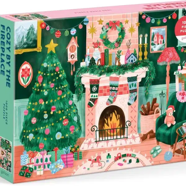 puzzle cozy by the fireplace de 1000 pièces de galison, puzzle cheminée, puzzle cosy