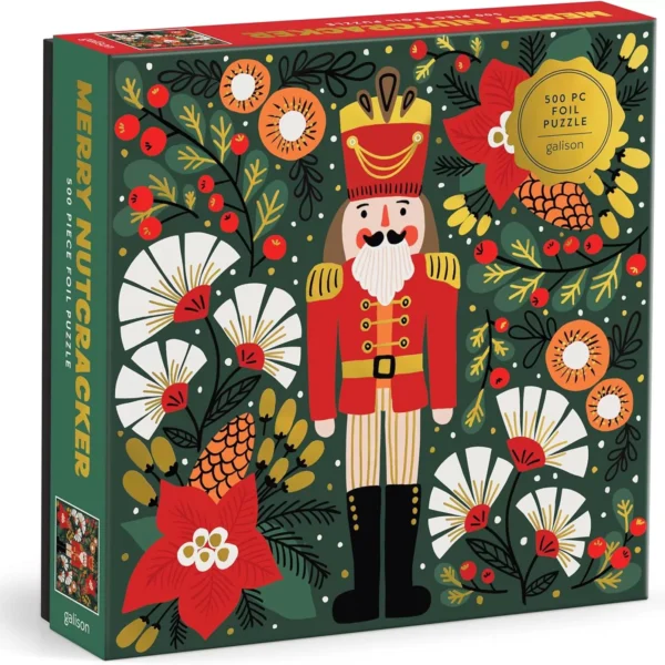 puzzle Merry Nutcracker de galison de 500 pièces, puzzle noël, puzzle adulte illustré
