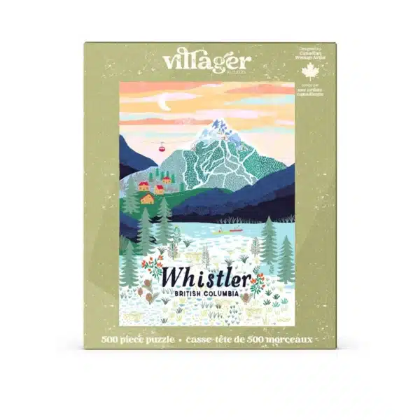 Puzzle Whistler Mountain de villager de 500 pièces, puzzle hiver, puzzle montagne