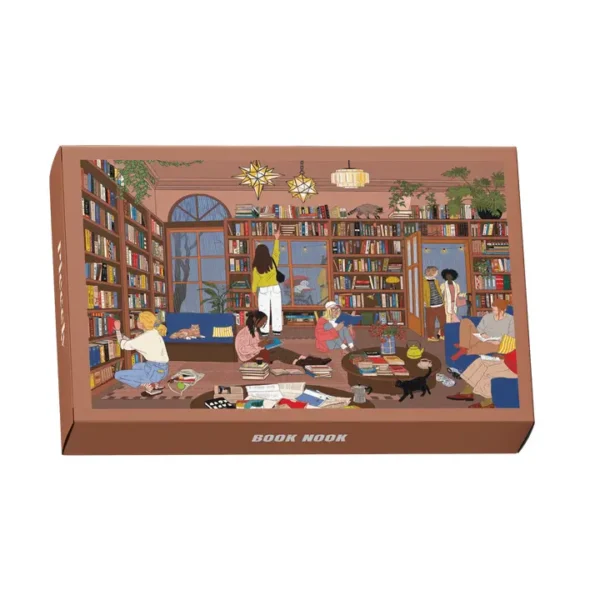 mini puzzle book nook de piecely de 99 pièces