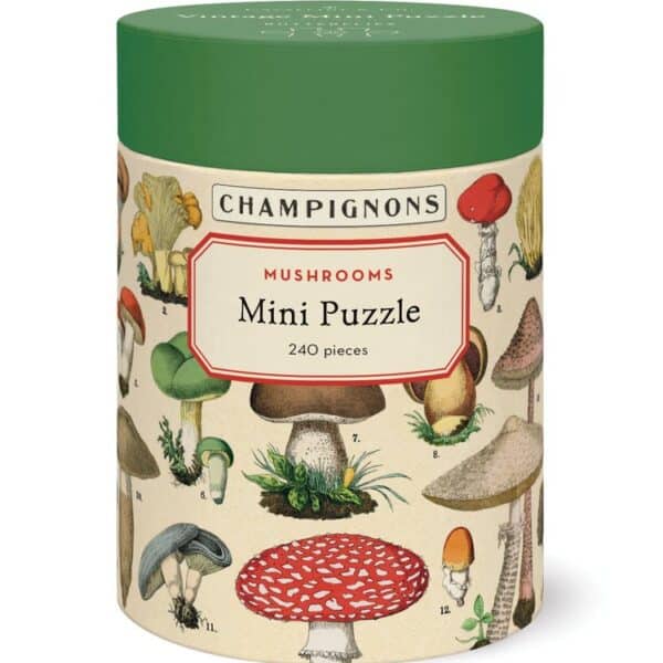 puzzle mushrooms de cavallini de 240 pièces, puzzle vintage puzzle champignons.