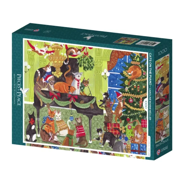 Puzzle Cats on the Piano de Pieces & Peace de 1000 pièces.