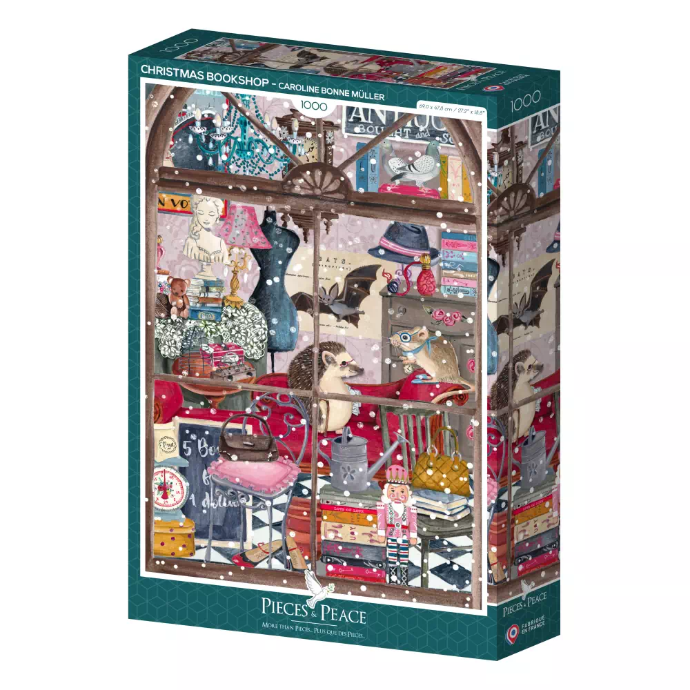 Puzzle Christmas Bookshop de Pieces & Peace de 1000 pieces