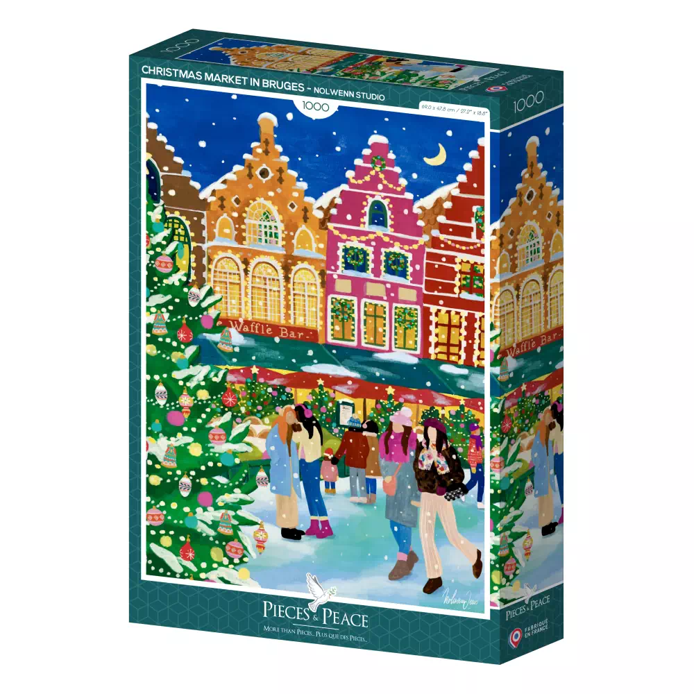 puzzle Christmas Market in Bruges de Pieces & Peace de 1000 pièces