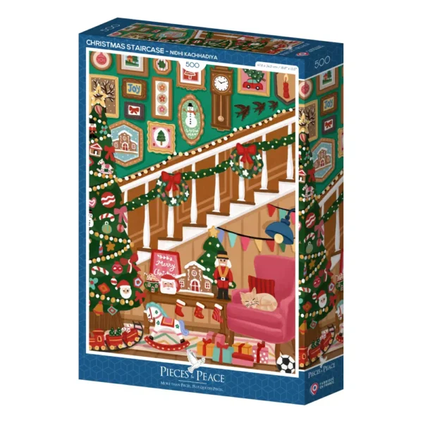 puzzle christmas staircase de pieces & peace de 500 pièces