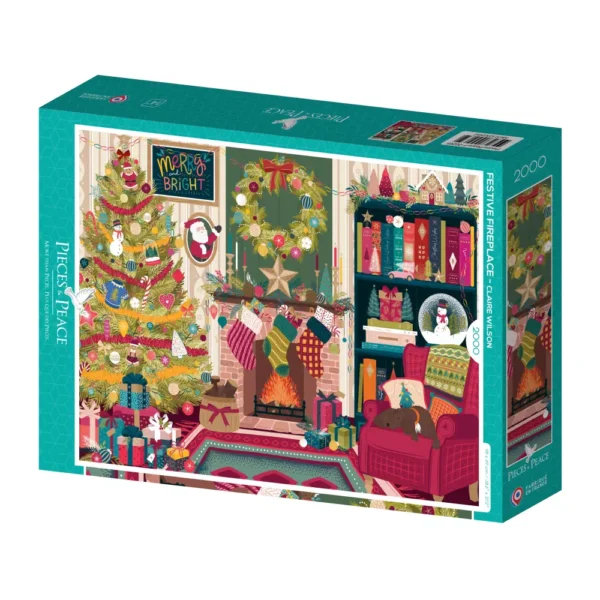 Puzzle Festive Fireplace de pieces & peace de 2000 pièces