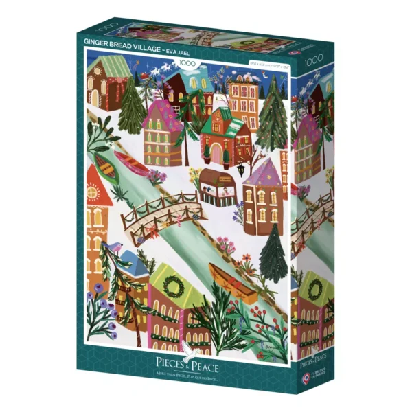 puzzle ginger bread village de pieces & peace de 1000 pieces