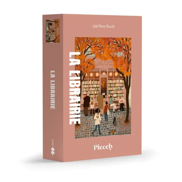 puzzle la librairie de piecely de 500 pièces, puzzle lecture en automne