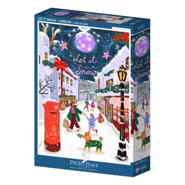 puzzle let it snow - london de pieces & peace de 500 pièces