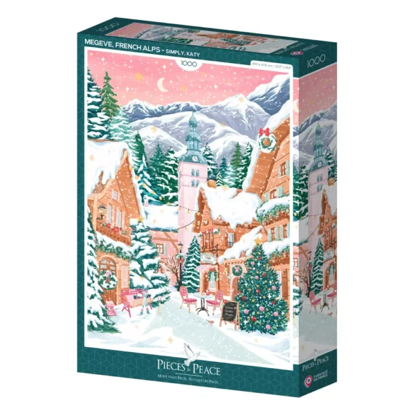 puzzle megeve french alps de 1000 pièces de pieces & peace; puzzle de Noël