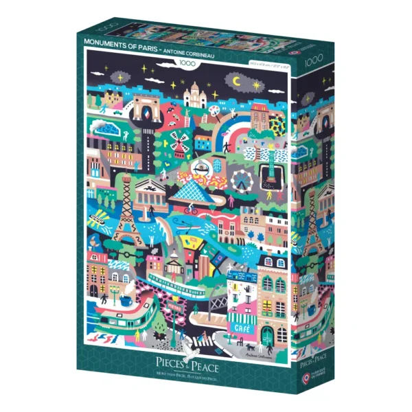puzzle monuments of paris de pieces & peace de 100 pieces