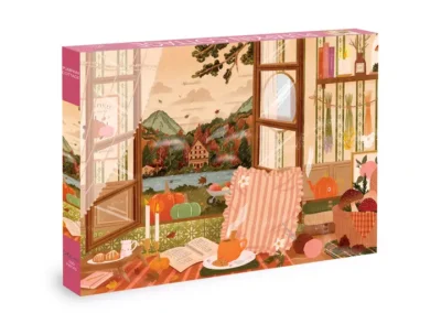 puzzle pumpkin cottage de oll'eo de 500 pièces, puzzle citrouille, puzzle cosy