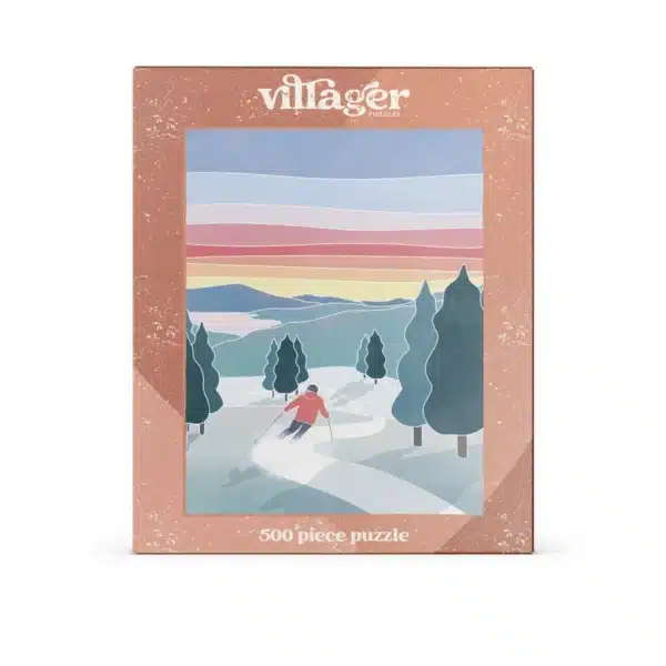 puzzle sunset ski de villager de 500 pièces