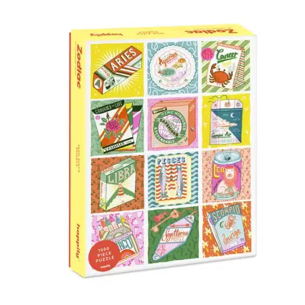 puzzle zodiac de happily de 1000 pièces, puzzle vintage, puzzle signe du zodiaque