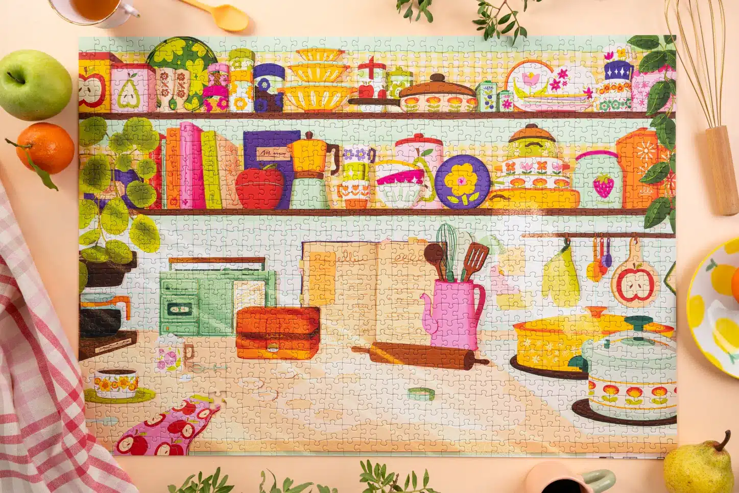 Puzzle Cuisine Rétro - Les éditions Heol - 1000 pièces-monté