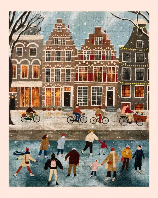 Puzzle Snow Day in Amsterdam - Ordinary habit - 500 pièces – Image 2