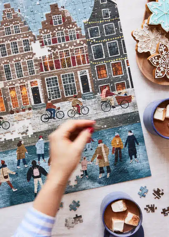 Puzzle Snow Day in Amsterdam - Ordinary habit - 500 pièces – Image 3