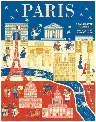 illustration puzzle paris de cavallini de 1000 pièces