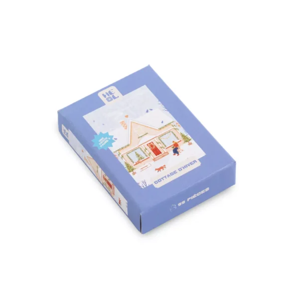 Mini puzzle cottage d'hiver - les éditions HEOL - 99 pièces