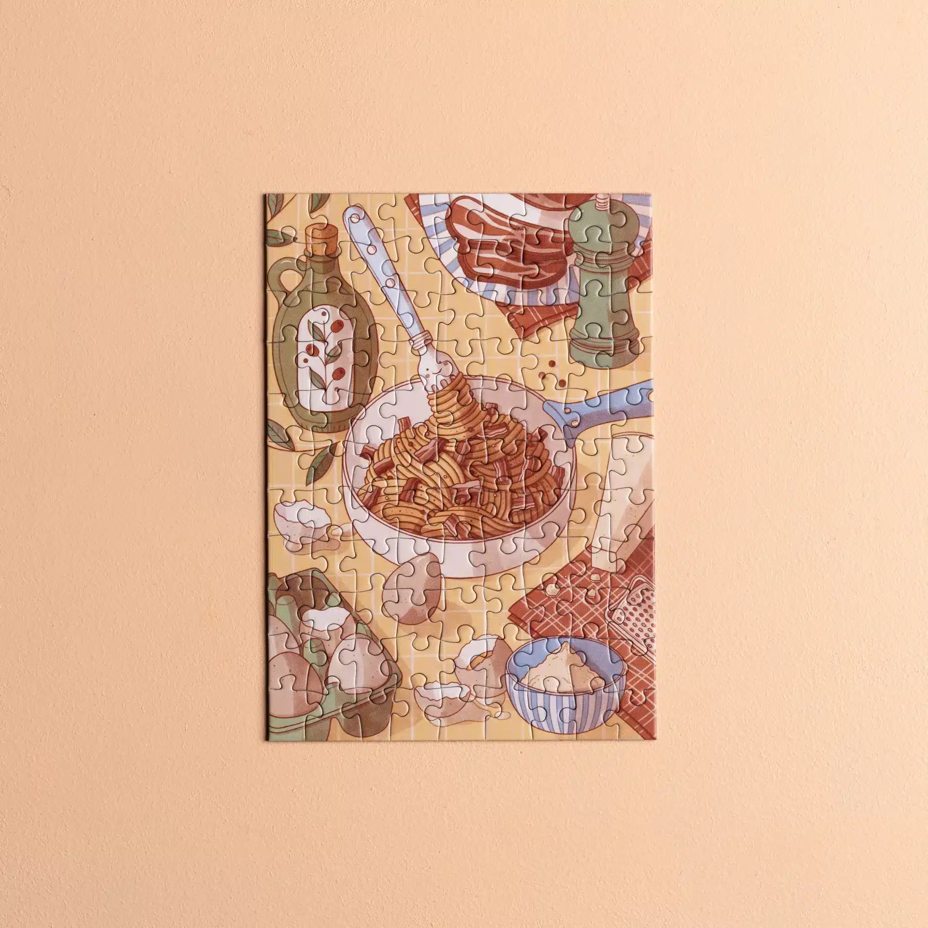 Mini puzzle Les Pâtes Carbonara - Les éditions Heol - 99 pièces – Image 2
