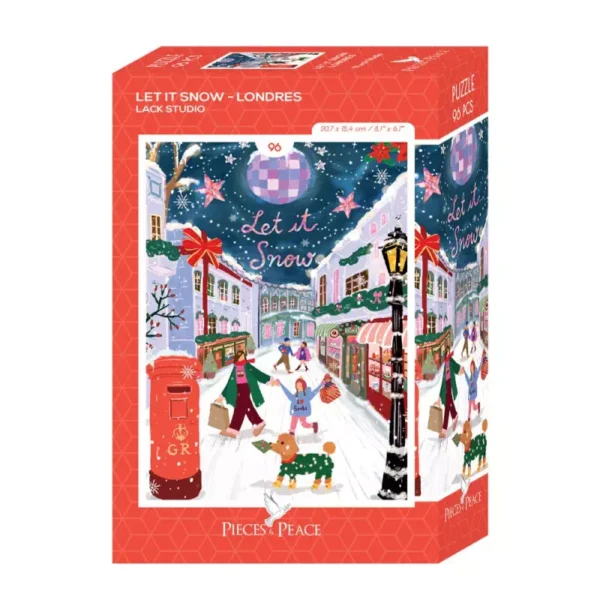 mini puzzle let it snow - londres de pieces & peace de 96 pièces