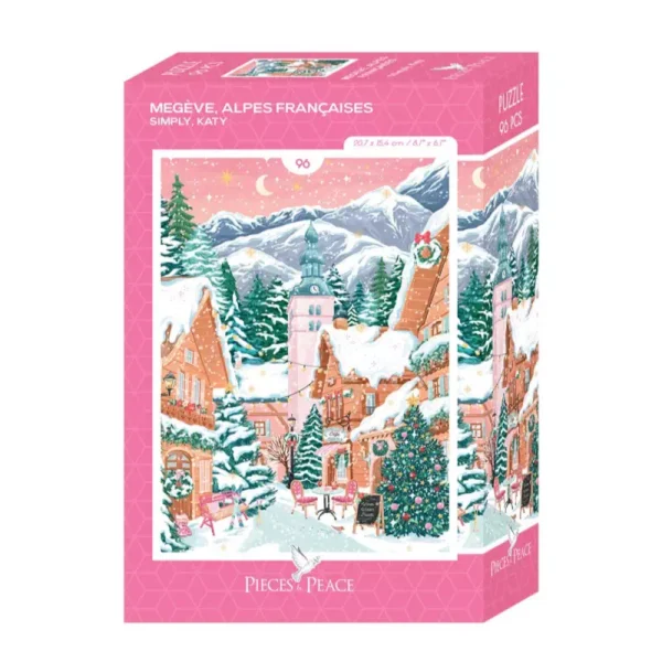 Mini puzzle Mégèves, Alpes Françaises de Pieces & Peace de 96 pièces