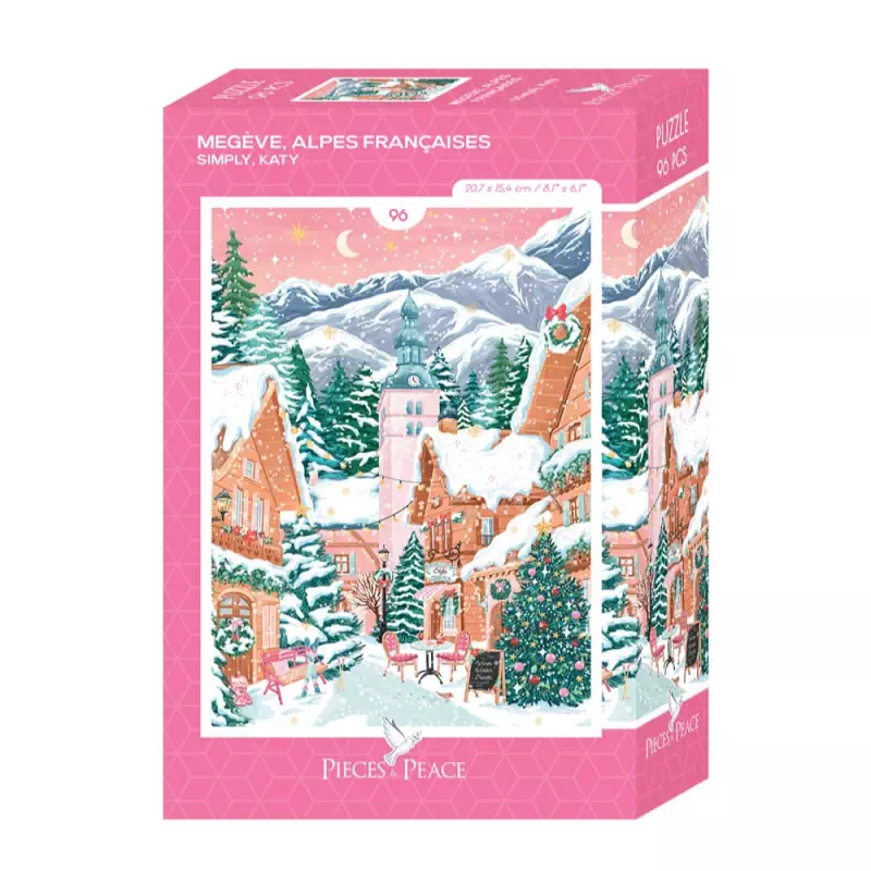 Mini puzzle Mégèves, Alpes Françaises de Pieces & Peace de 96 pièces