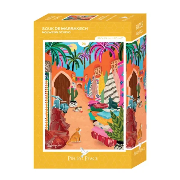 mini puzzle souk de marrakech de pieces & peace de 96 pièces