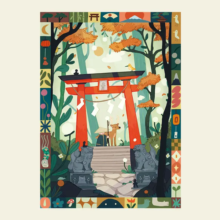 illustration du puzzle il bosco di nara de sto puzzle de 500 pièces
