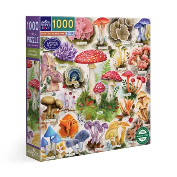 puzzle bountiful mushrooms de eeboo de 1000 pièces