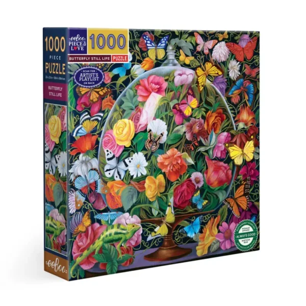 puzzle butterfly still life de eeboo de 1000 pieces