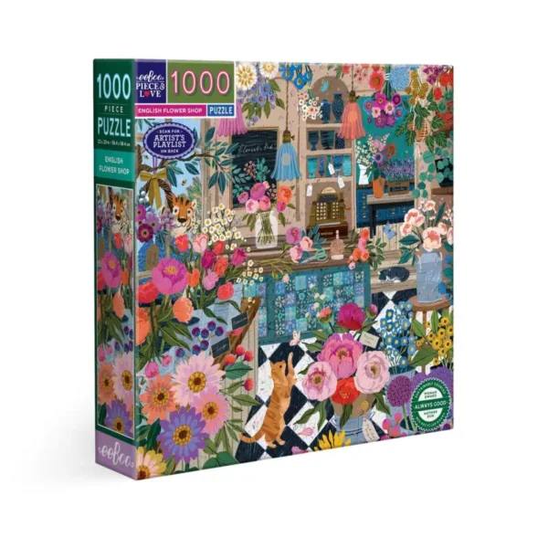 puzzle english flower shop de eeboo de 1000 pièces