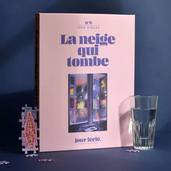 puzzle la neige qui tombe de jour férié de 1000 pièces