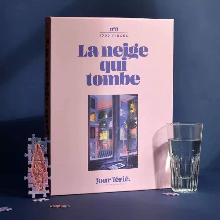 puzzle la neige qui tombe de jour férié de 1000 pièces