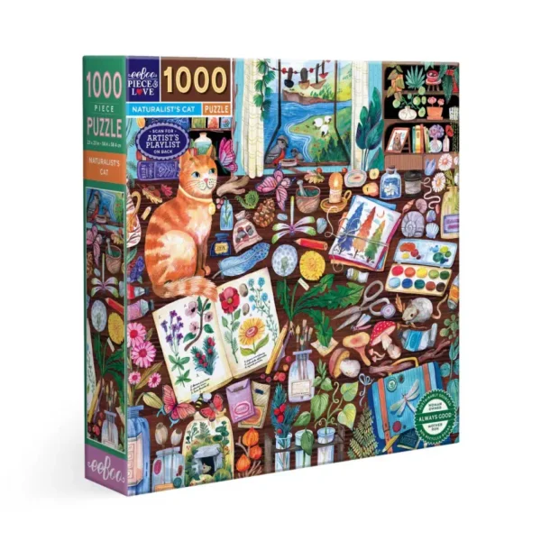 puzzle naturalist'ss cat de eeboo de 1000 pieces