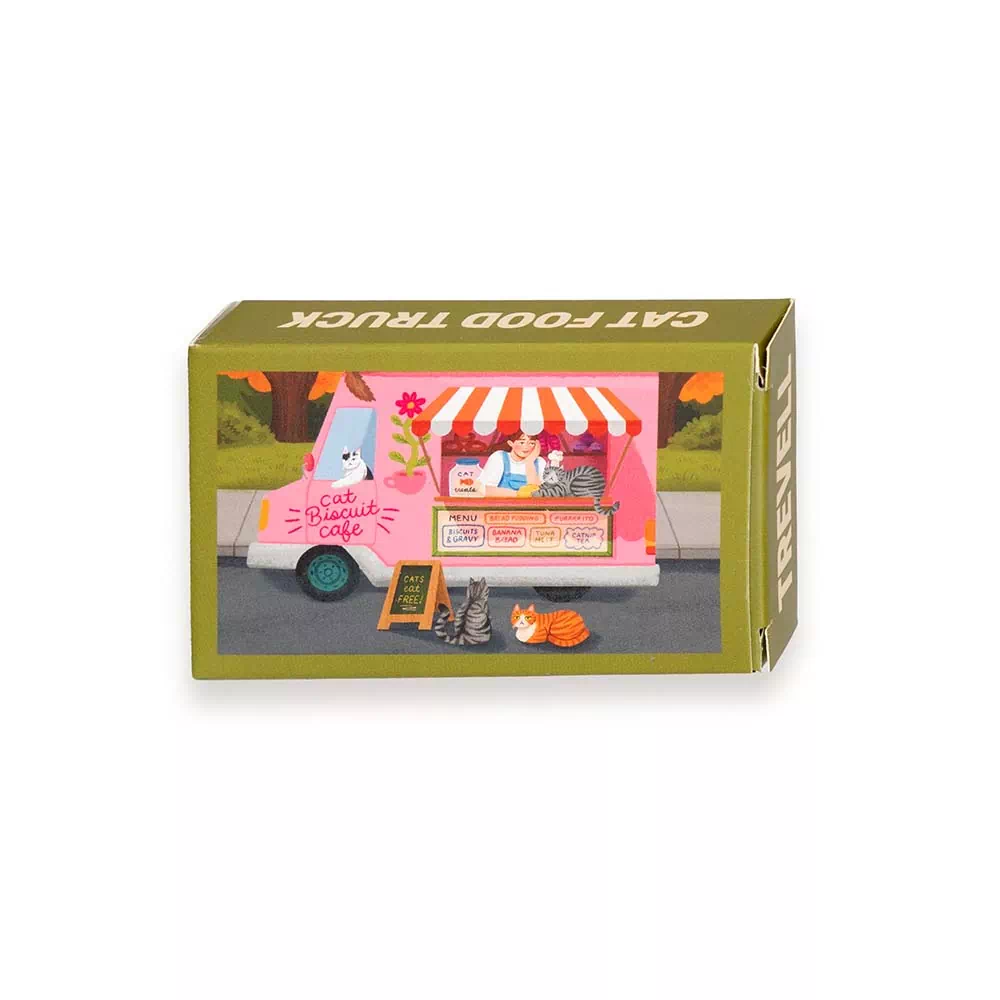 mini puzzle cat food truck de trevell de 99 pièces