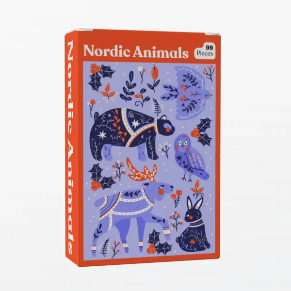 puzzle nordic animals de puzzledly de 99 pieces