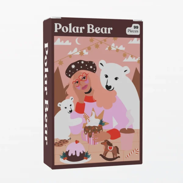 mini puzzle bolar bear de puzzledly de 99 pièces
