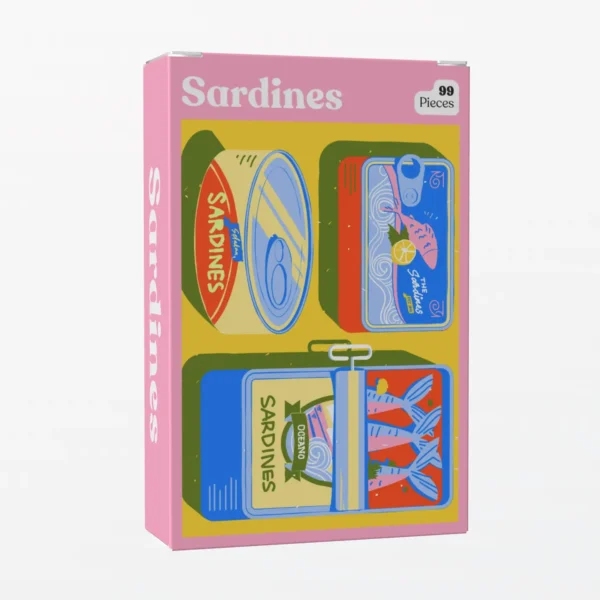 mini puzzle sardines de puzzledly de 99 pieces