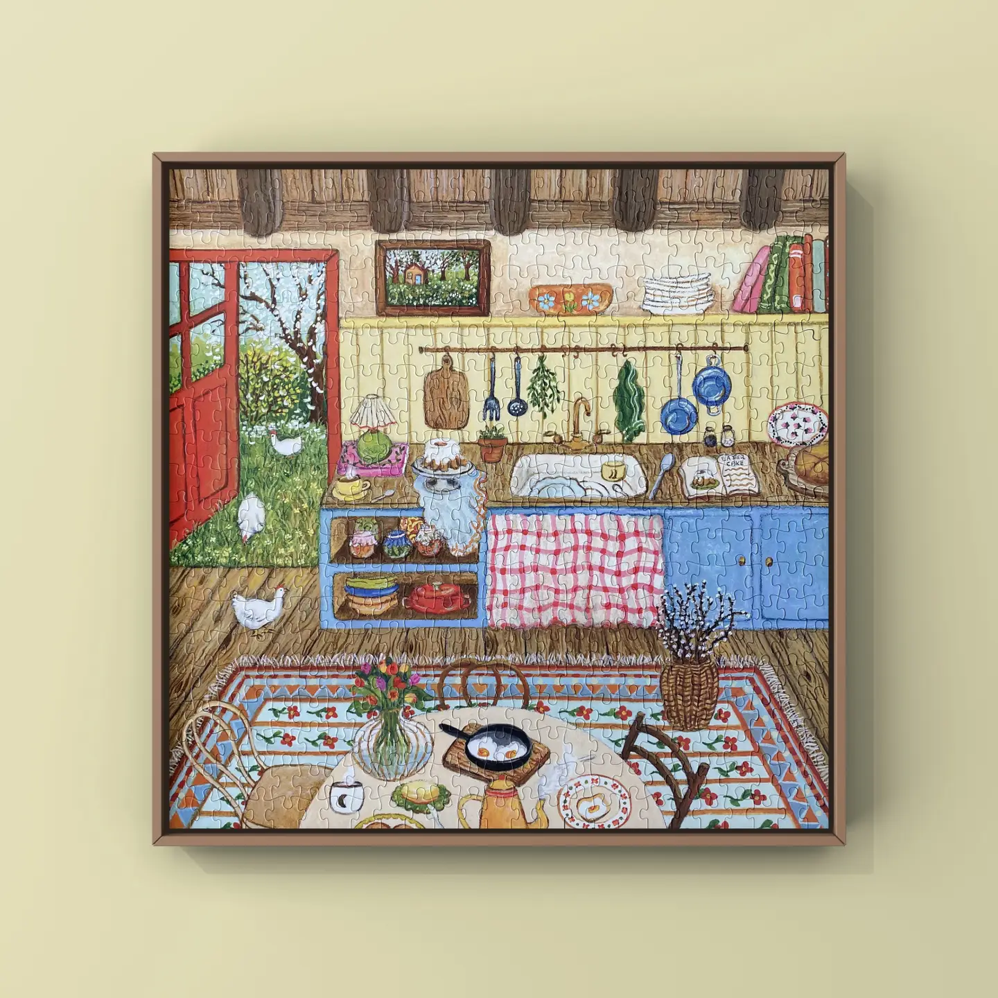 puzzle cottage kitchen weve 500 pieces encadré