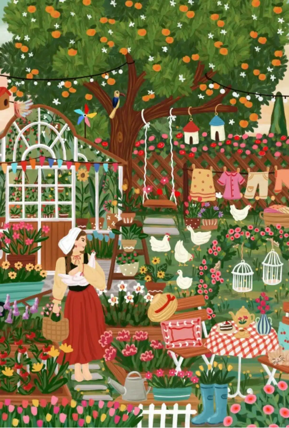 puzzle jardin de campagne pieces and peace 1500 pieces