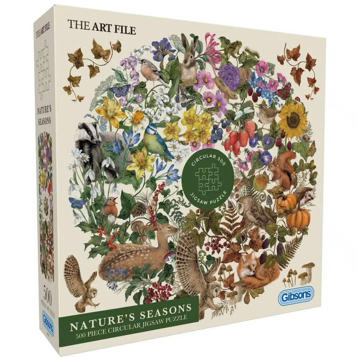 puzzle nature's seasons gibsons 500 pieces boite