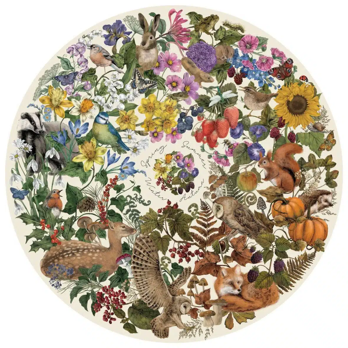 puzzle nature's seasons gibsons 500 pieces rond