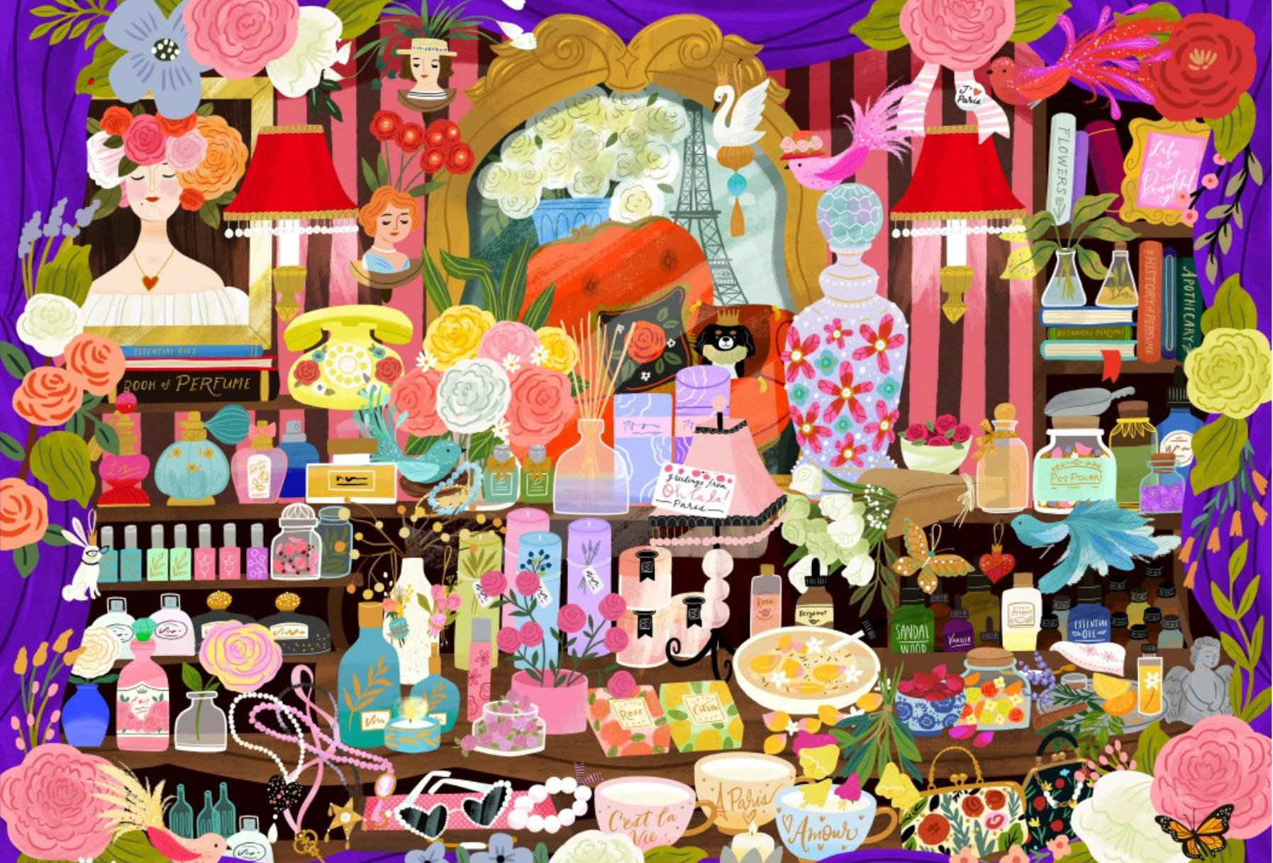 puzzle parfumerie parisienne pieces and peace 2000 pieces illustration