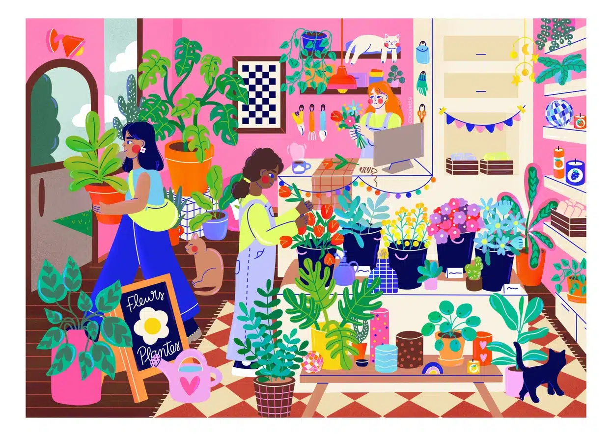 illustration puzzle plants & flowers de holiyay de 1000 pièces
