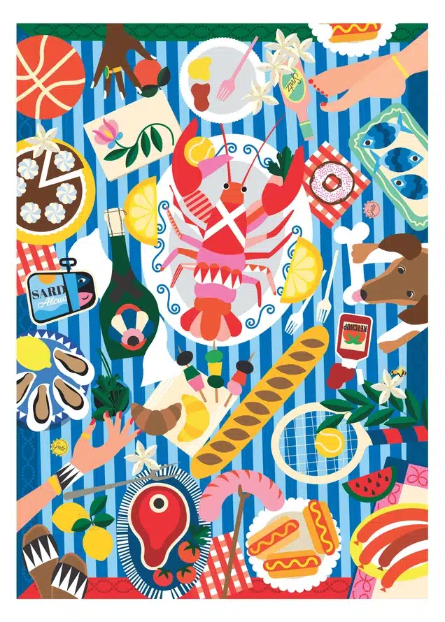 illustration du puzzle seaside feast de holiyay de 1000 pièces